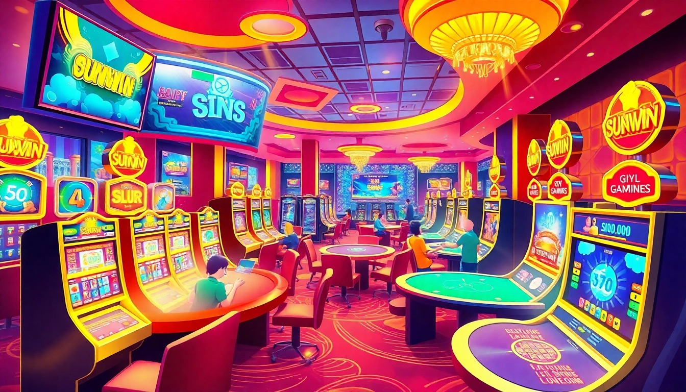 Experience the thrill of gaming with sunwin in a vibrant casino filled with colorful action.
