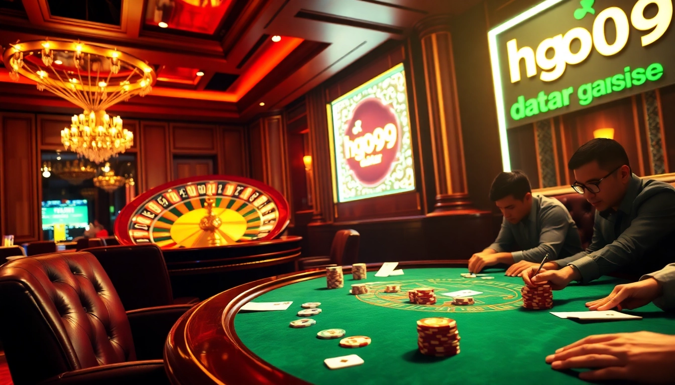 Experience the excitement of hgo909 daftar at a luxurious poker table, vibrant chips, and high-stakes action.