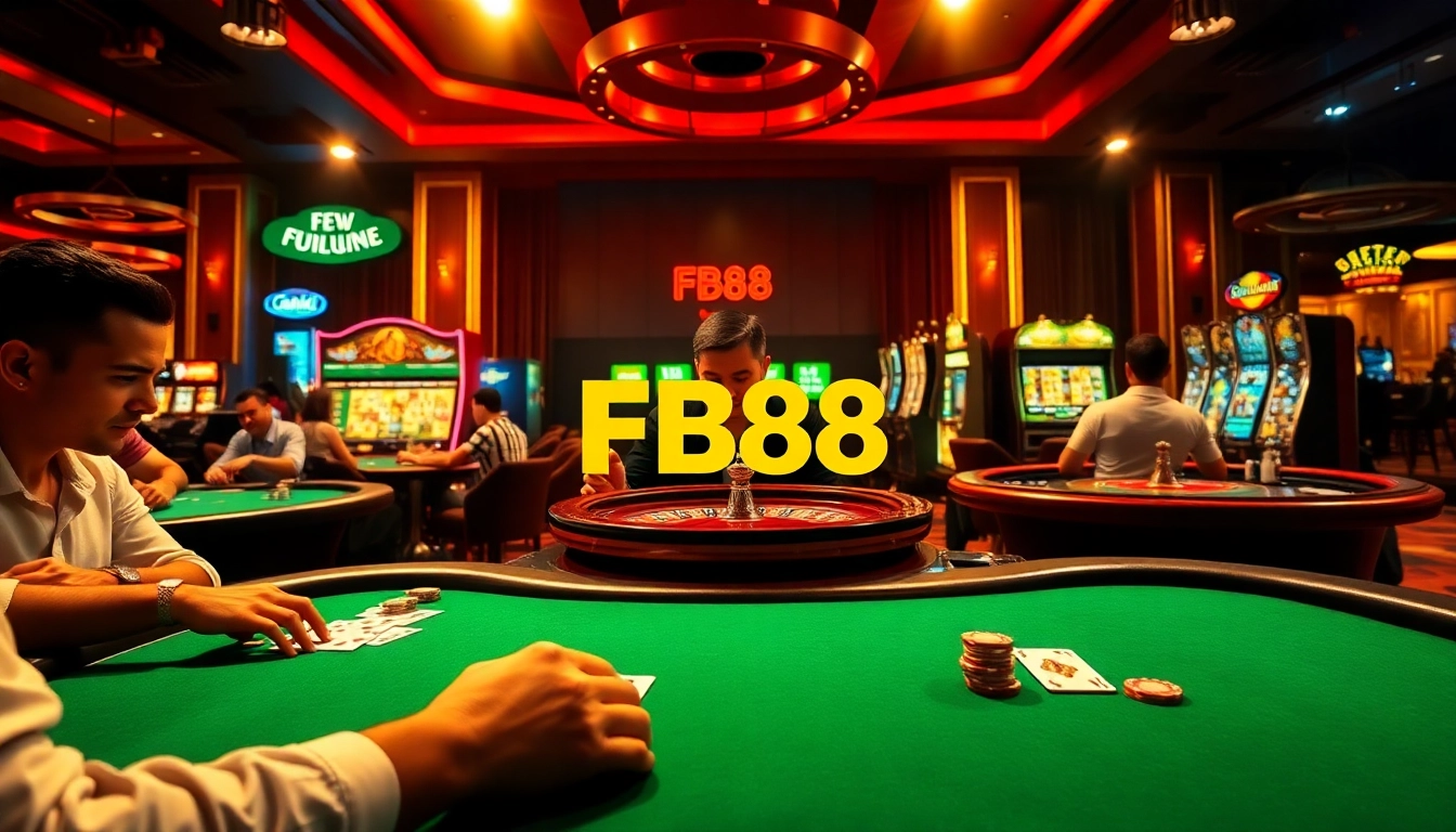 Experience the excitement of FB88 with vibrant casino activities, from intense poker games to dynamic slot machines.