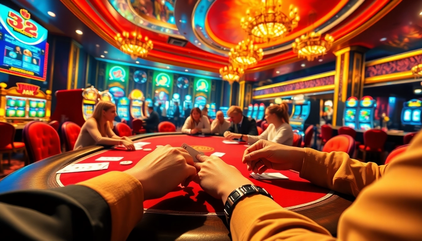 Thrilling 테더 카지노 game scene showcasing players at a high-stakes poker table.